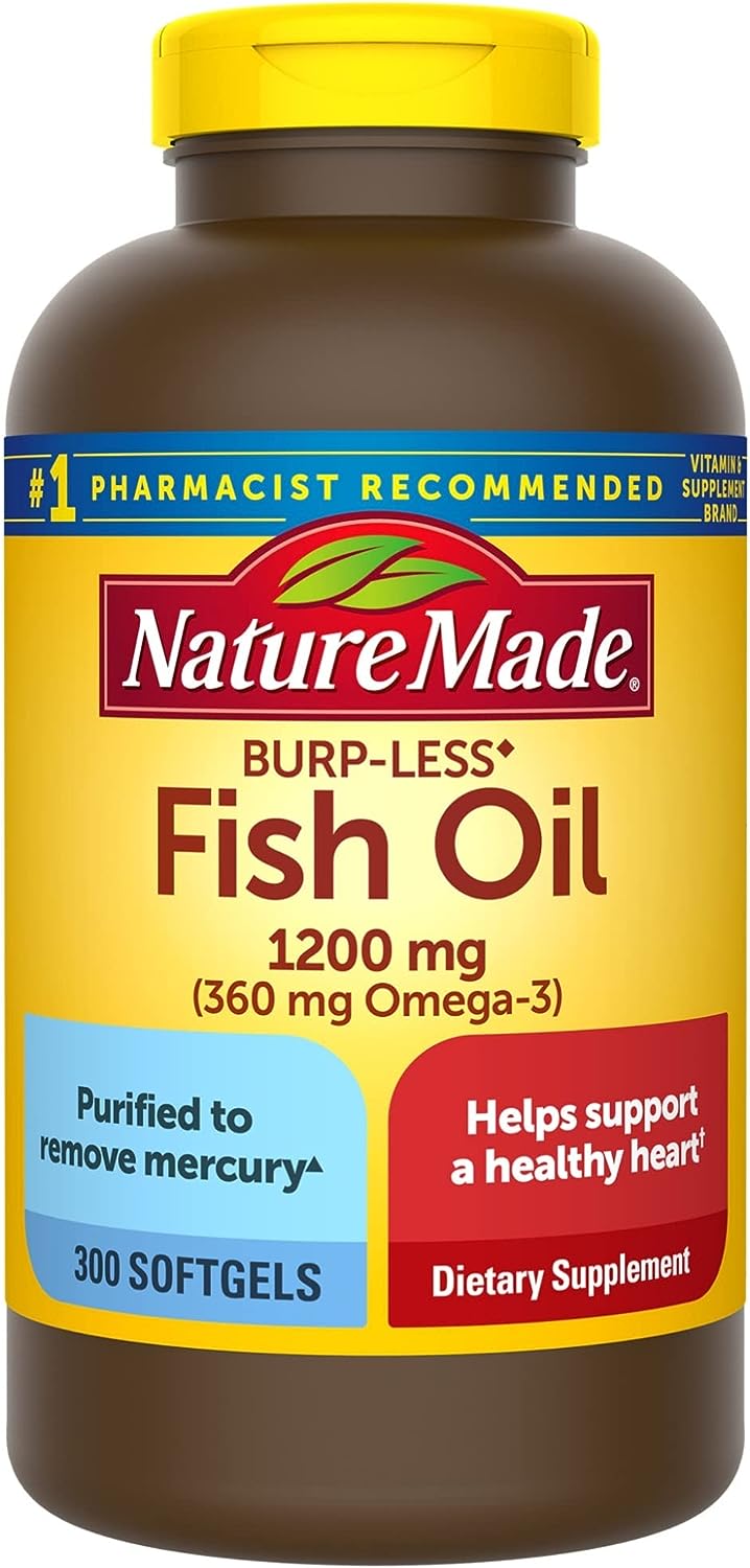 Nature Made Omega 3 Fish Oil 1200Mg 300 Softgels